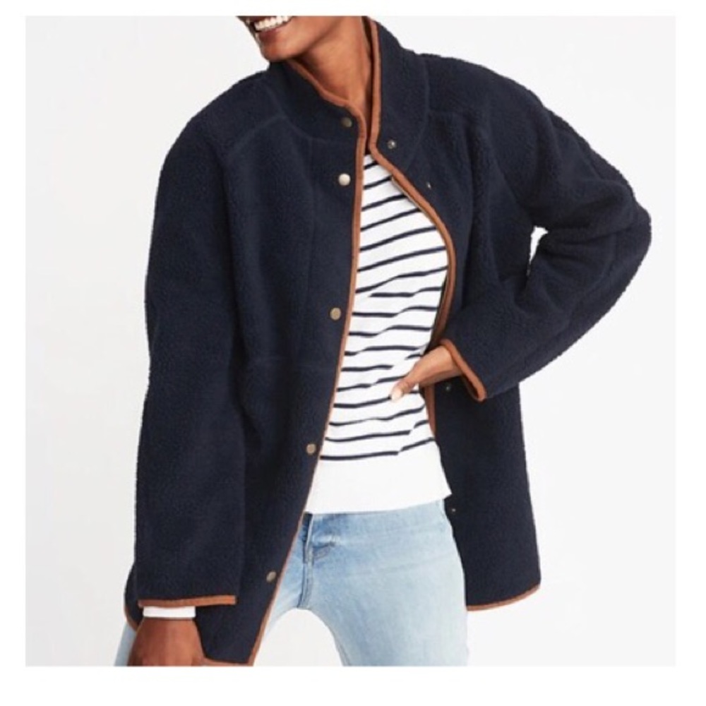 Old Navy Sherpa Faux Suede Coat